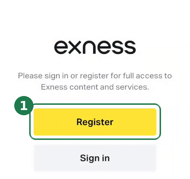 ① แตะ “Register”